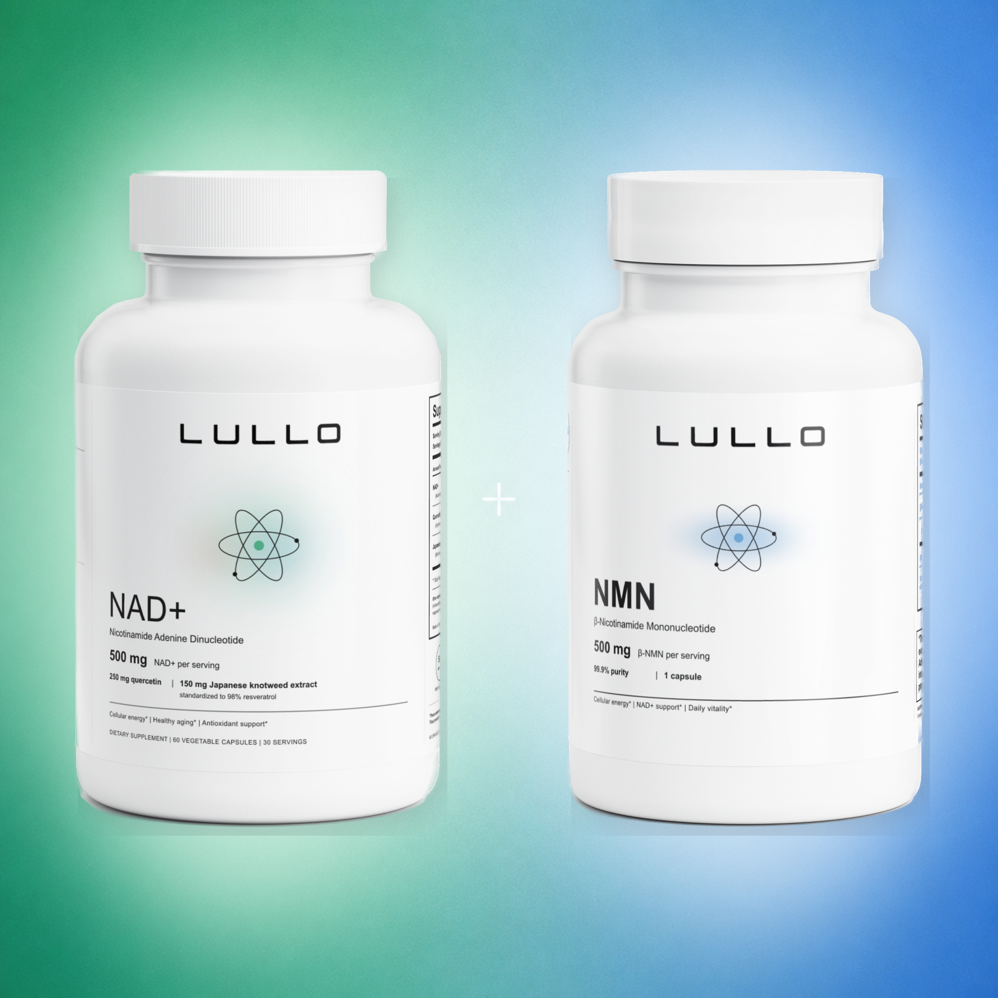 Lullo NAD+ morning and NMN night 30-day oral routine